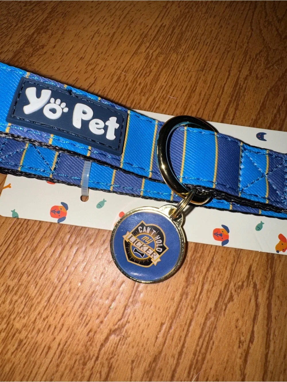 Dog Blue Striped Adjustable Collar